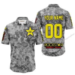 LIMITED EDITION PRODUCTS - US ARMY V1 - ROCKSTAR ENERGY RACING V1 - CUSTOM NAME - BUTTON SHIRT