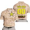 LIMITED EDITION PRODUCTS - US MARINE - ROCKSTAR ENERGY RACING V1 - CUSTOM NAME - POLO SHIRT