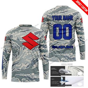 LIMITED EDITION PRODUCTS - US AIR PORCE - SUZUKI RACING V1 - CUSTOM NAME - JERSEY