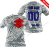 LIMITED EDITION PRODUCTS - US AIR PORCE - SUZUKI RACING V1 - CUSTOM NAME - T-SHIRT