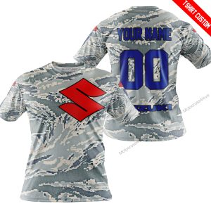 LIMITED EDITION PRODUCTS - US AIR PORCE - SUZUKI RACING V1 - CUSTOM NAME - T-SHIRT