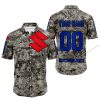 LIMITED EDITION PRODUCTS - US ARMY - SUZUKI RACING V1 - CUSTOM NAME - BUTTON SHIRT