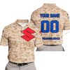 LIMITED EDITION PRODUCTS - US MARINE - SUZUKI RACING V1 - CUSTOM NAME - POLO SHIRT