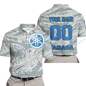 LIMITED EDITION PRODUCTS - US AIR PORCE - YAMAHA BLUE RACING V1 - CUSTOM NAME - POLO SHIRT