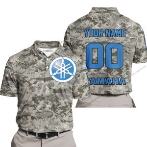 LIMITED EDITION PRODUCTS - US ARMY - YAMAHA BLUE RACING V1 - CUSTOM NAME - POLO SHIRT