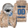 LIMITED EDITION PRODUCTS - US MARINE - YAMAHA BLUE RACING V1 - CUSTOM NAME - FLEECE ZIP HOODIE