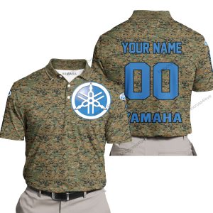 LIMITED EDITION PRODUCTS - US MARINE V1 - YAMAHA BLUE RACING V1 - CUSTOM NAME - POLO SHIRT