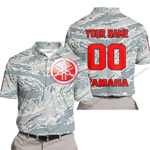 LIMITED EDITION PRODUCTS - US AIR PORCE - YAMAHA RED RACING V1 - CUSTOM NAME - POLO SHIRT