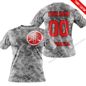 LIMITED EDITION PRODUCTS - US ARMY V1 - YAMAHA RED RACING V1 - CUSTOM NAME - T-SHIRT