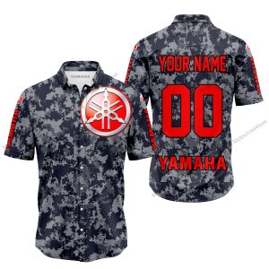 LIMITED EDITION PRODUCTS - US NAVY - YAMAHA RED RACING V1 - CUSTOM NAME - BUTTON SHIRT