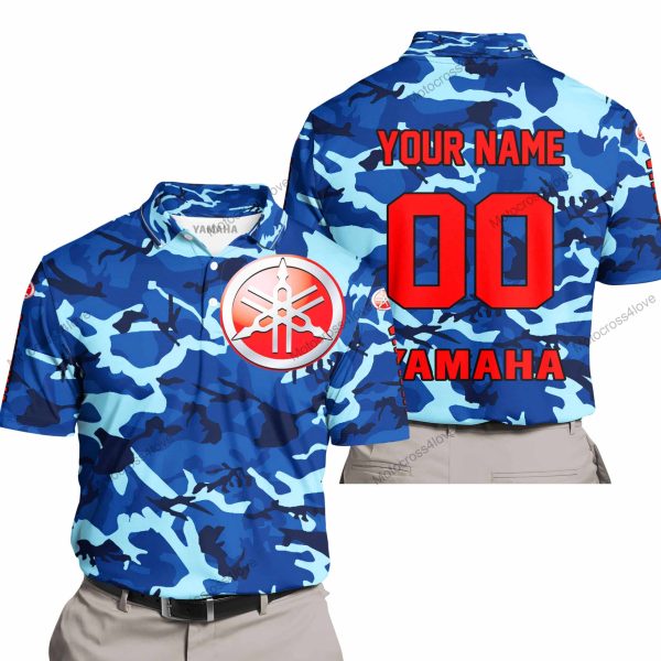 LIMITED EDITION PRODUCTS - US NAVY V1 - YAMAHA RED RACING V1 - CUSTOM NAME - POLO SHIRT