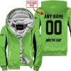 CUSTOM NAME RACING - LIMITED EDITION - ARCTIC CAT - GREEN V2 - FLEECE ZIP HOODIE