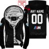 CUSTOM NAME RACING - LIMITED EDITION - BMW - WHITE - FLEECE ZIP HOODIE