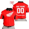 CUSTOM NAME RACING - LIMITED EDITION - HONDA - RED V2 - POLO SHIRT
