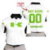 CUSTOM NAME RACING - LIMITED EDITION - KAWASAKI - WHITE V2 - POLO SHIRT