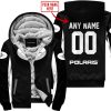 CUSTOM NAME RACING - LIMITED EDITION - POLARIS - WHITE - FLEECE ZIP HOODIE