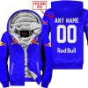 CUSTOM NAME RACING - LIMITED EDITION - REDBULL - BLUE - FLEECE ZIP HOODIE