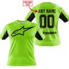 CUSTOM NAME RACING - LIMITED EDITION - ALPINESTARS - GREEN 1 V2 - T-SHIRT