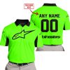 CUSTOM NAME RACING - LIMITED EDITION - ALPINESTARS - GREEN V2 - POLO SHIRT