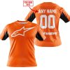 CUSTOM NAME RACING - LIMITED EDITION - ALPINESTARS - ORANGE V2 - T-SHIRT