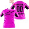 CUSTOM NAME RACING - LIMITED EDITION - ALPINESTARS - PINK V2 - T-SHIRT