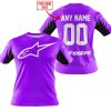 CUSTOM NAME RACING - LIMITED EDITION - ALPINESTARS - PURPLE V2 - T-SHIRT