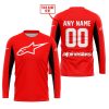 CUSTOM NAME RACING - LIMITED EDITION - ALPINESTARS - RED V2 - JERSEY
