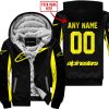 CUSTOM NAME RACING - LIMITED EDITION - ALPINESTARS - YELOW - FLEECE ZIP HOODIE