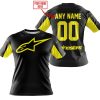 CUSTOM NAME RACING - LIMITED EDITION - ALPINESTARS - YELOW - T-SHIRT