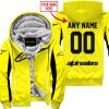 CUSTOM NAME RACING - LIMITED EDITION - ALPINESTARS - YELOW V2 - FLEECE ZIP HOODIE