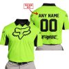 CUSTOM NAME RACING - LIMITED EDITION - FOX RACING V2 - GREEN 1 - POLO SHIRT