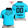 CUSTOM NAME RACING - LIMITED EDITION - FOX RACING V2 - SKY BLUE - POLO SHIRT
