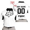 CUSTOM NAME RACING - LIMITED EDITION - FOX RACING V2 - WHITE - POLO SHIRT