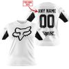 CUSTOM NAME RACING - LIMITED EDITION - FOX RACING V2 - WHITE - T-SHIRT