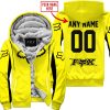 CUSTOM NAME RACING - LIMITED EDITION - FOX RACING V2 - YELLOW - FLEECE ZIP HOODIE