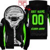 CUSTOM NAME RACING - LIMITED EDITION - CAN AM - GREEN - FLEECE ZIP HOODIE