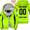 CUSTOM NAME RACING - LIMITED EDITION - CAN AM - NEON V2 - FLEECE ZIP HOODIE