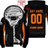 CUSTOM NAME RACING - LIMITED EDITION - CAN AM - ORANGE - FLEECE ZIP HOODIE