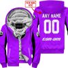 CUSTOM NAME RACING - LIMITED EDITION - CAN AM - PURPLE V2 - FLEECE ZIP HOODIE