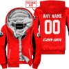 CUSTOM NAME RACING - LIMITED EDITION - CAN AM - RED V2 - FLEECE ZIP HOODIE