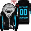 CUSTOM NAME RACING - LIMITED EDITION - CAN AM - SKY BLUE - FLEECE ZIP HOODIE