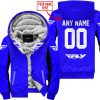 CUSTOM NAME RACING - LIMITED EDITION - FLY RACING- BLUE V2 - FLEECE ZIP HOODIE