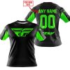 CUSTOM NAME RACING - LIMITED EDITION - FLY RACING- GREEN - T-SHIRT