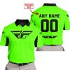CUSTOM NAME RACING - LIMITED EDITION - FLY RACING- GREEN V2 - POLO SHIRT