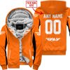 CUSTOM NAME RACING - LIMITED EDITION - FLY RACING- ORANGE V2 - FLEECE ZIP HOODIE