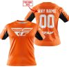 CUSTOM NAME RACING - LIMITED EDITION - FLY RACING- ORANGE V2 - T-SHIRT