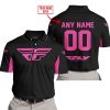 CUSTOM NAME RACING - LIMITED EDITION - FLY RACING- PINK 1 - POLO SHIRT