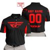 CUSTOM NAME RACING - LIMITED EDITION - FLY RACING- RED - POLO SHIRT