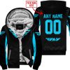 CUSTOM NAME RACING - LIMITED EDITION - FLY RACING- SKY BLUE - FLEECE ZIP HOODIE