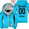 CUSTOM NAME RACING - LIMITED EDITION - FLY RACING- SKY BLUE V2 - FLEECE ZIP HOODIE